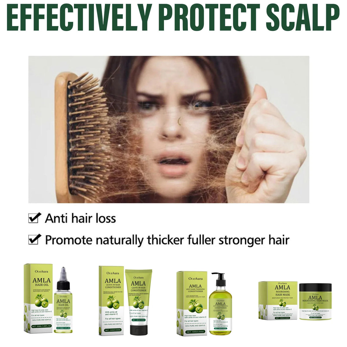 OceAura Castor Oil Hair Care Set – Shampoo, Mask & Serum