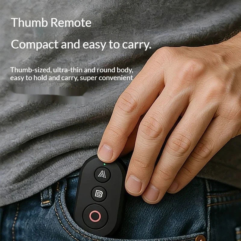 Bluetooth Remote Control for Insta360, GoPro & DJI + Wrist Strap