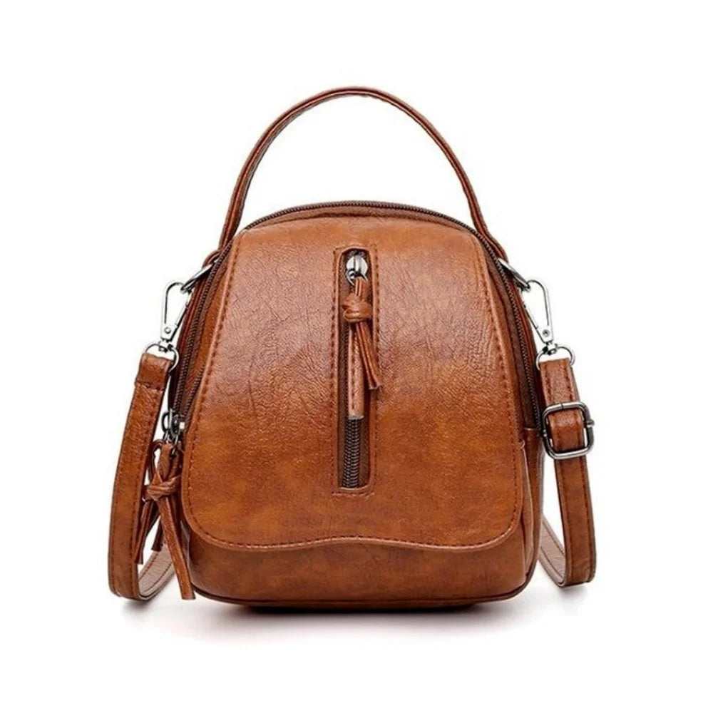Women's Vintage PU Leather Crossbody Shoulder Bag | Small Purse