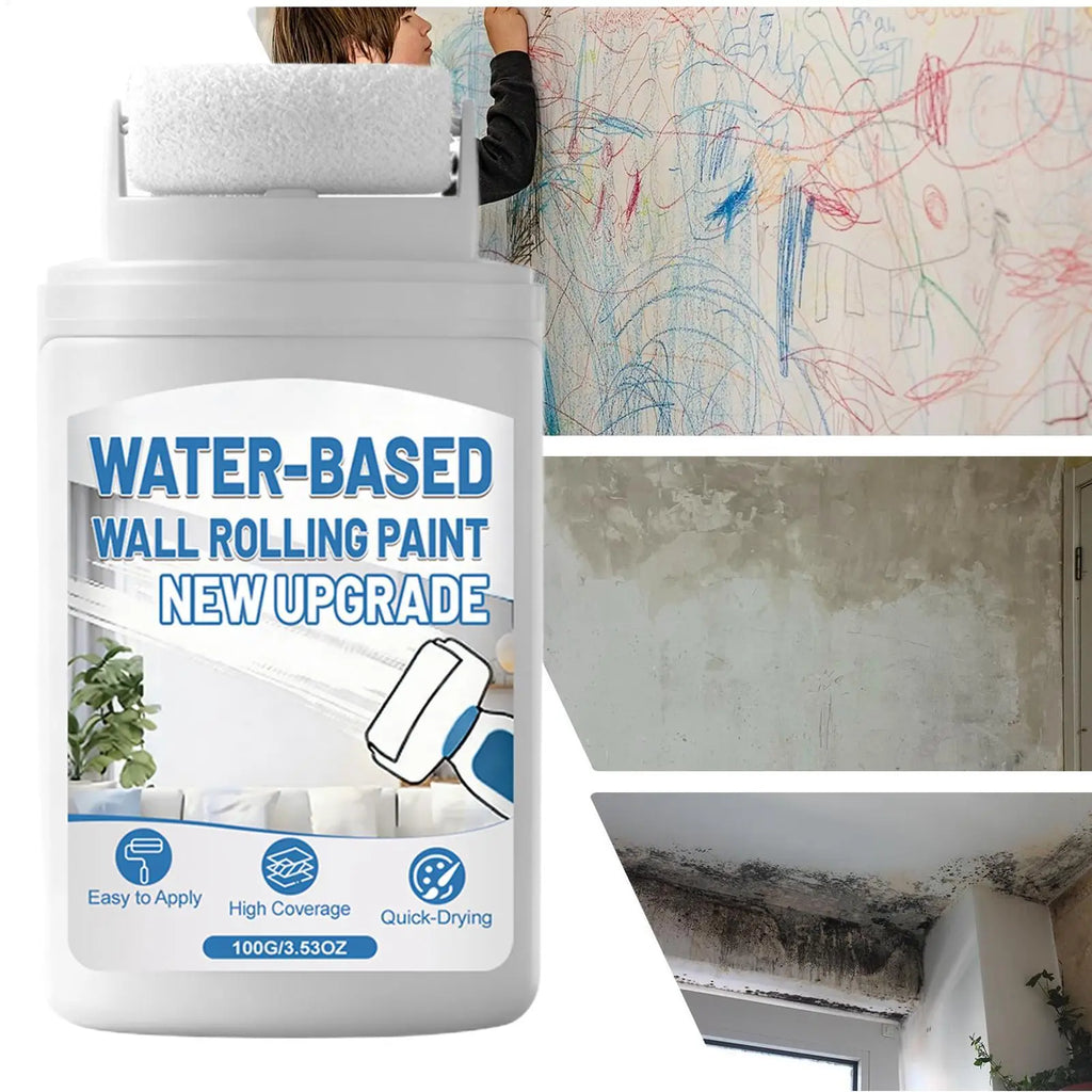 100g Fast-Dry White Touch-Up Paint with Built-In Roller