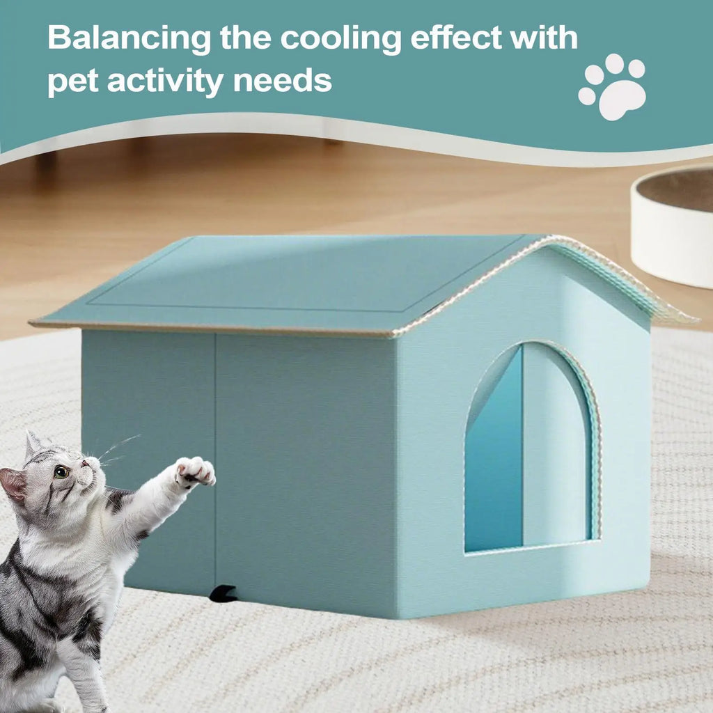 Cooling Cat House – Enclosed All-Season Pet Nest | S & M Sizes
