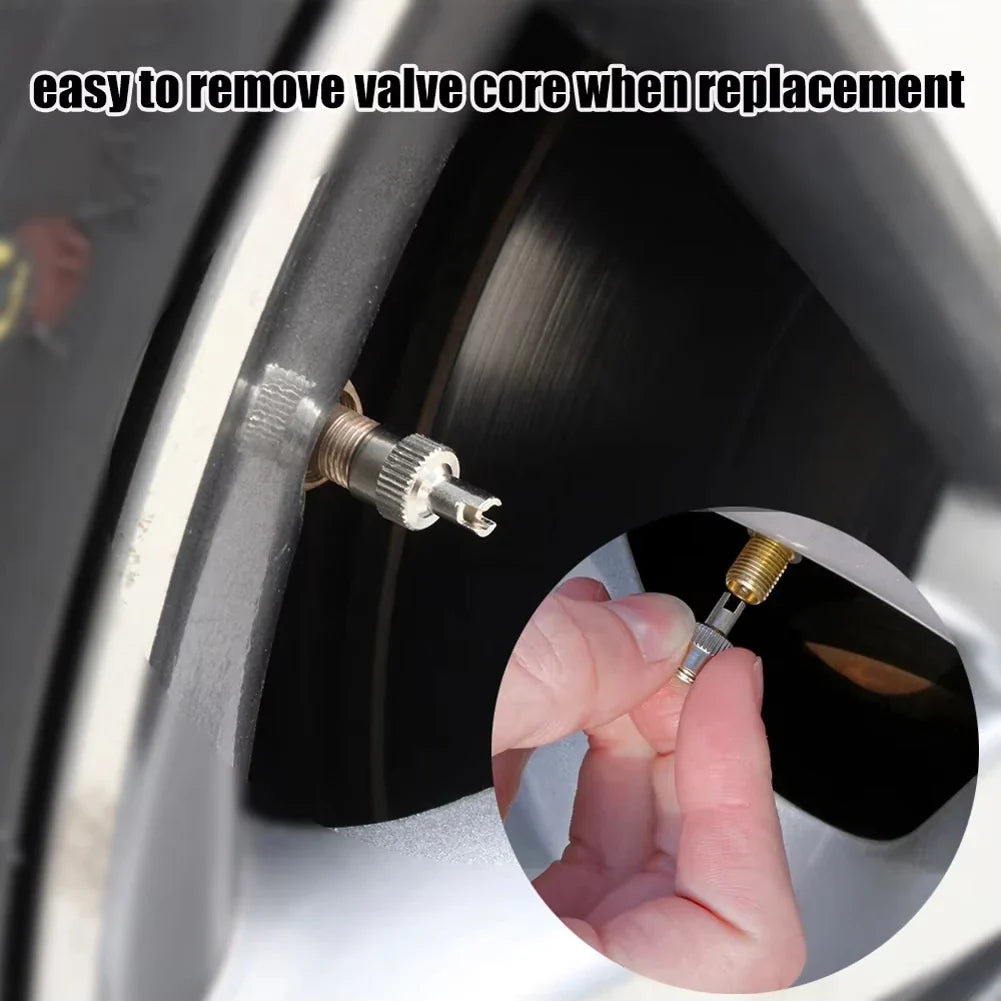 8-Pack Copper Tire Valve Stem Caps – Leakproof Slotted Head