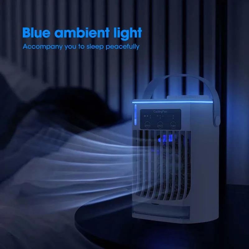 Portable USB Desktop Air Cooler Fan – 500ml Water Tank