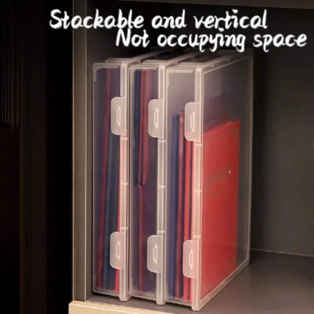 Clear Plastic A4 Document Storage Box – 3 Sizes | Organizer