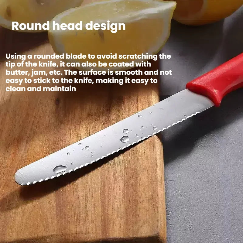 Serrated Steak & Bread Knife – Stainless Steel Multifunctional