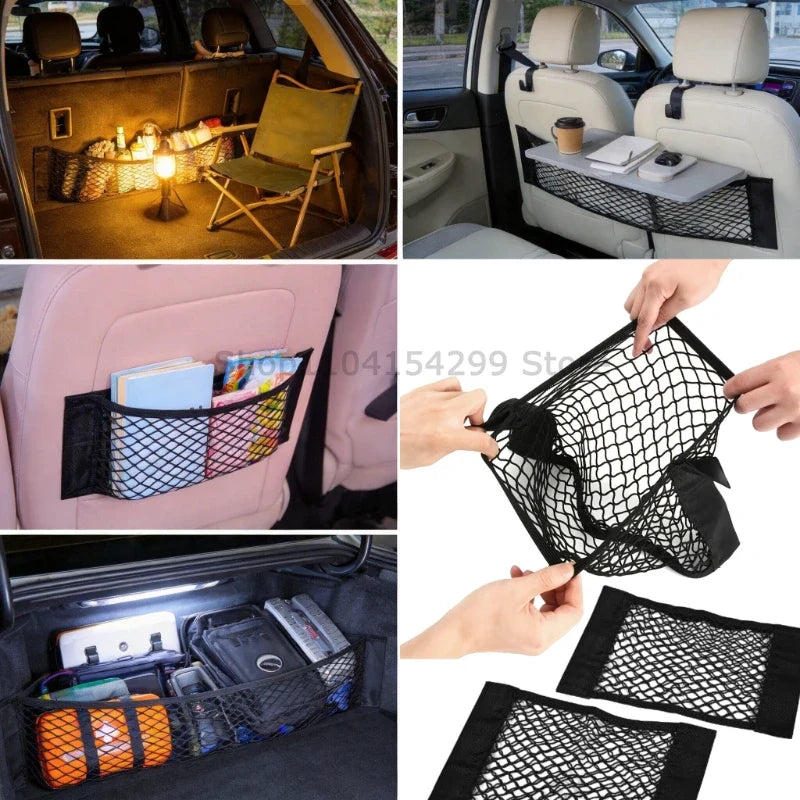 Car Trunk Elastic Mesh Storage Net Organizer Bag | Multi-Size