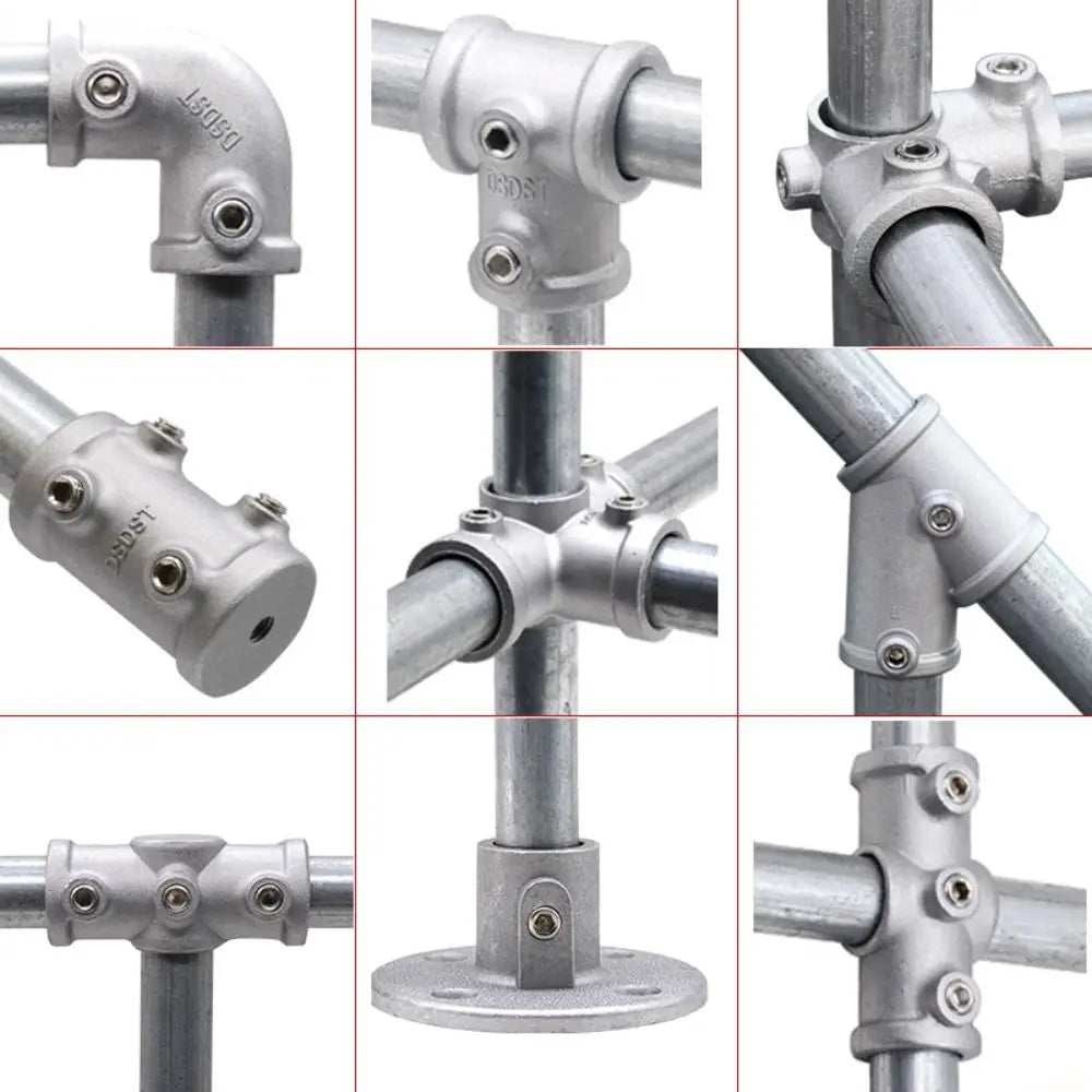 1 2'' 3 4 Pipe Fitting Connector Aluminum Alloy Steel Fixed Buckle
