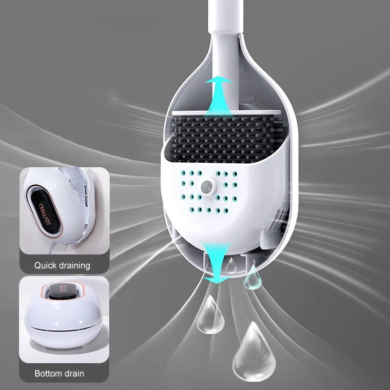 Aromatherapy Toilet Brush Wall Mounted | TPR Silicone Holder