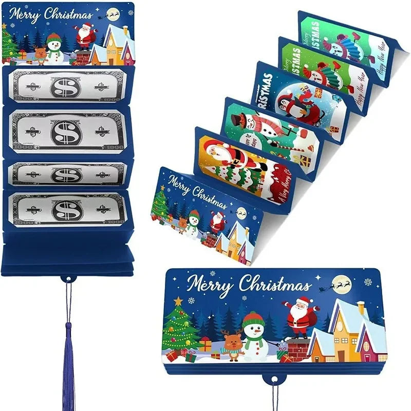 Christmas Money Holder Wallet Red Envelope Greeting Card Creative