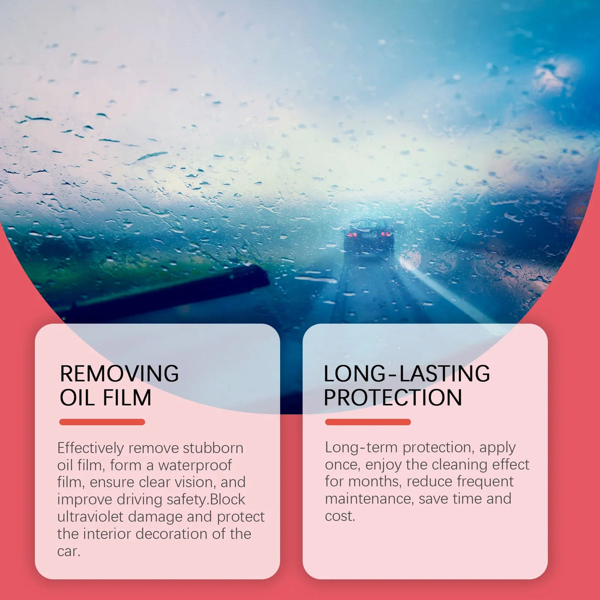 Homonth Car Windshield Oil Film Remover & Glass Coating Kit