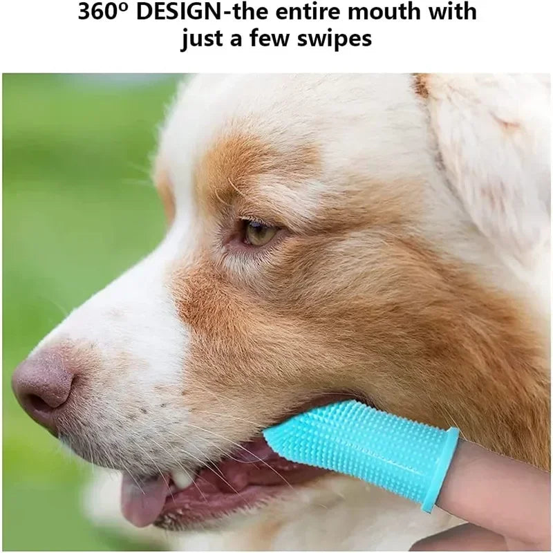 Silicone Finger Toothbrush for Dogs & Cats | 360° Clean