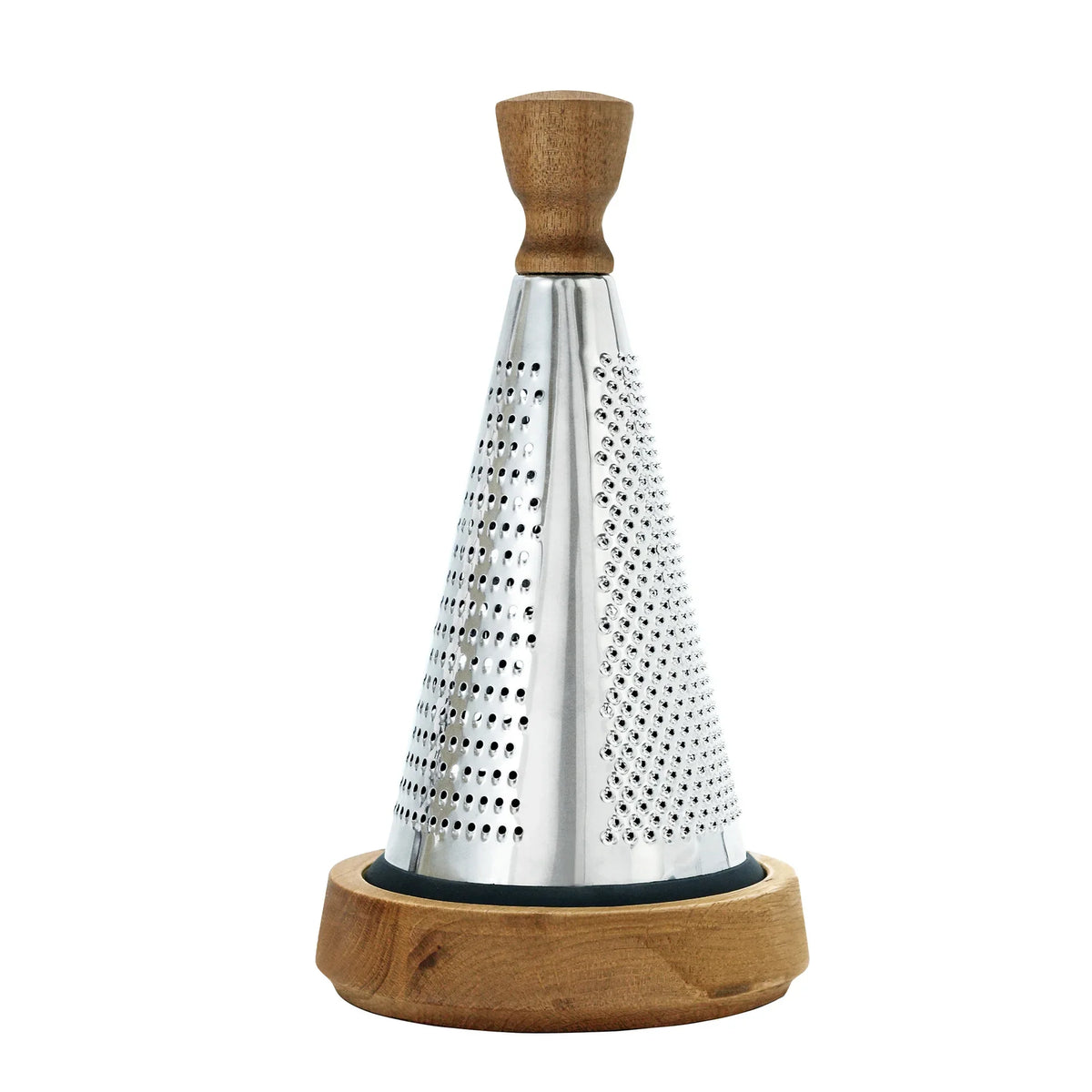 Stainless Steel Cone Cheese Grater with Wooden Handle