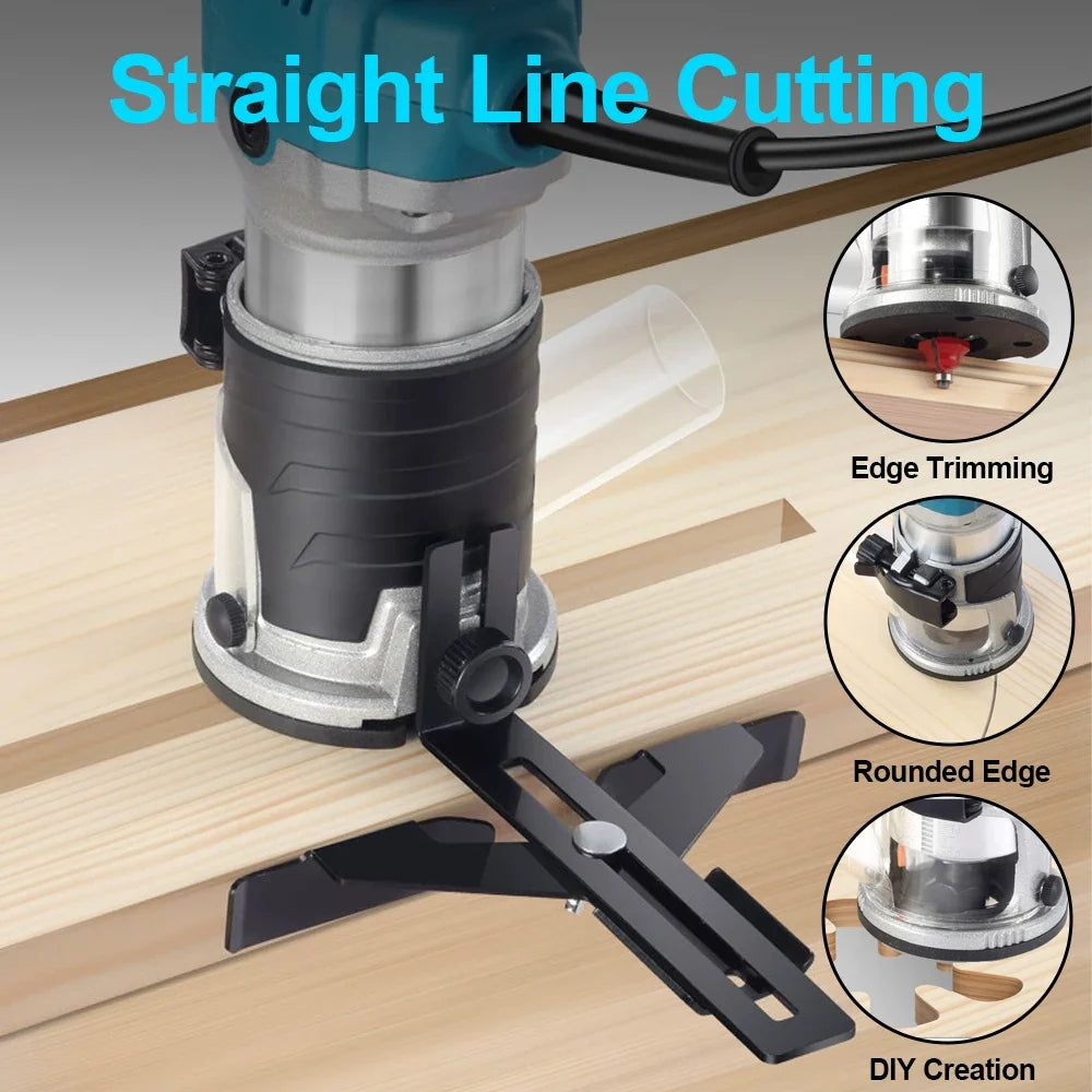220V 2000W Wood Router Trimmer | 6-Speed Adjustable Woodworking Tool