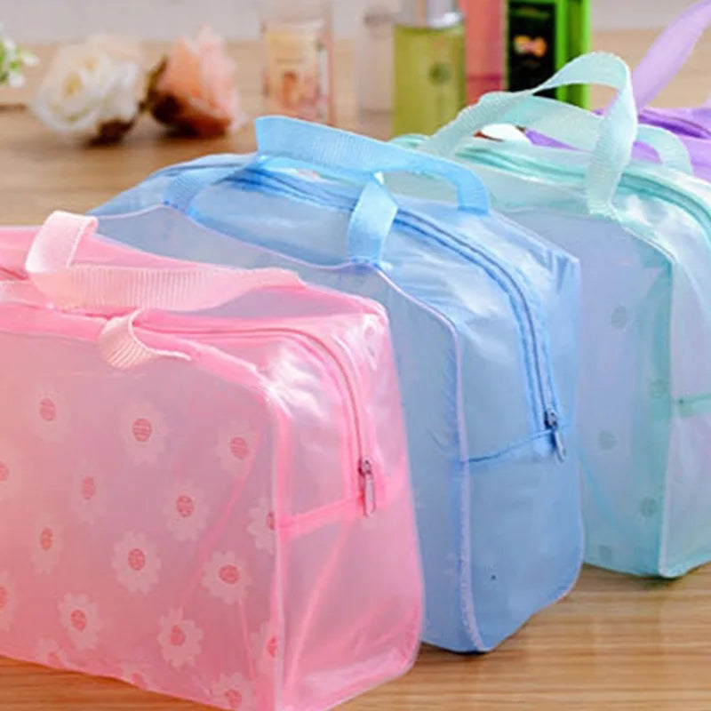 Portable Travel Makeup Bag – Waterproof PVC Cosmetic Pouch
