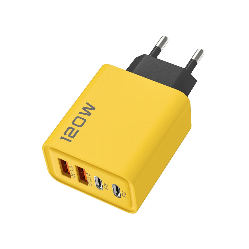 120W 4-Port USB-C Fast Charger PD 3.0 | EU US UK Wall Adapter