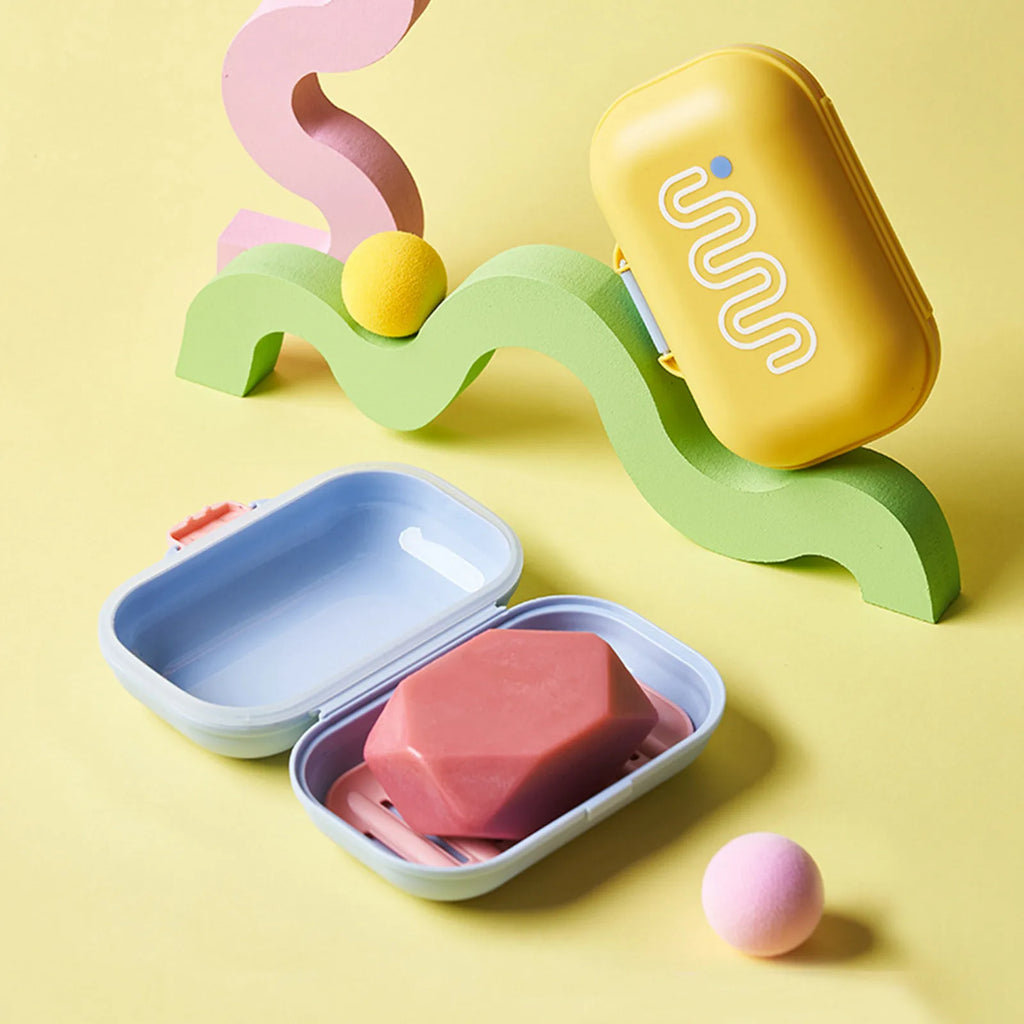Portable Soap Dish with Lid – Leakproof Travel Soap Box