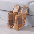 Bamboo Woven Rattan Slippers | Unisex Indoor Non-Slip Slides