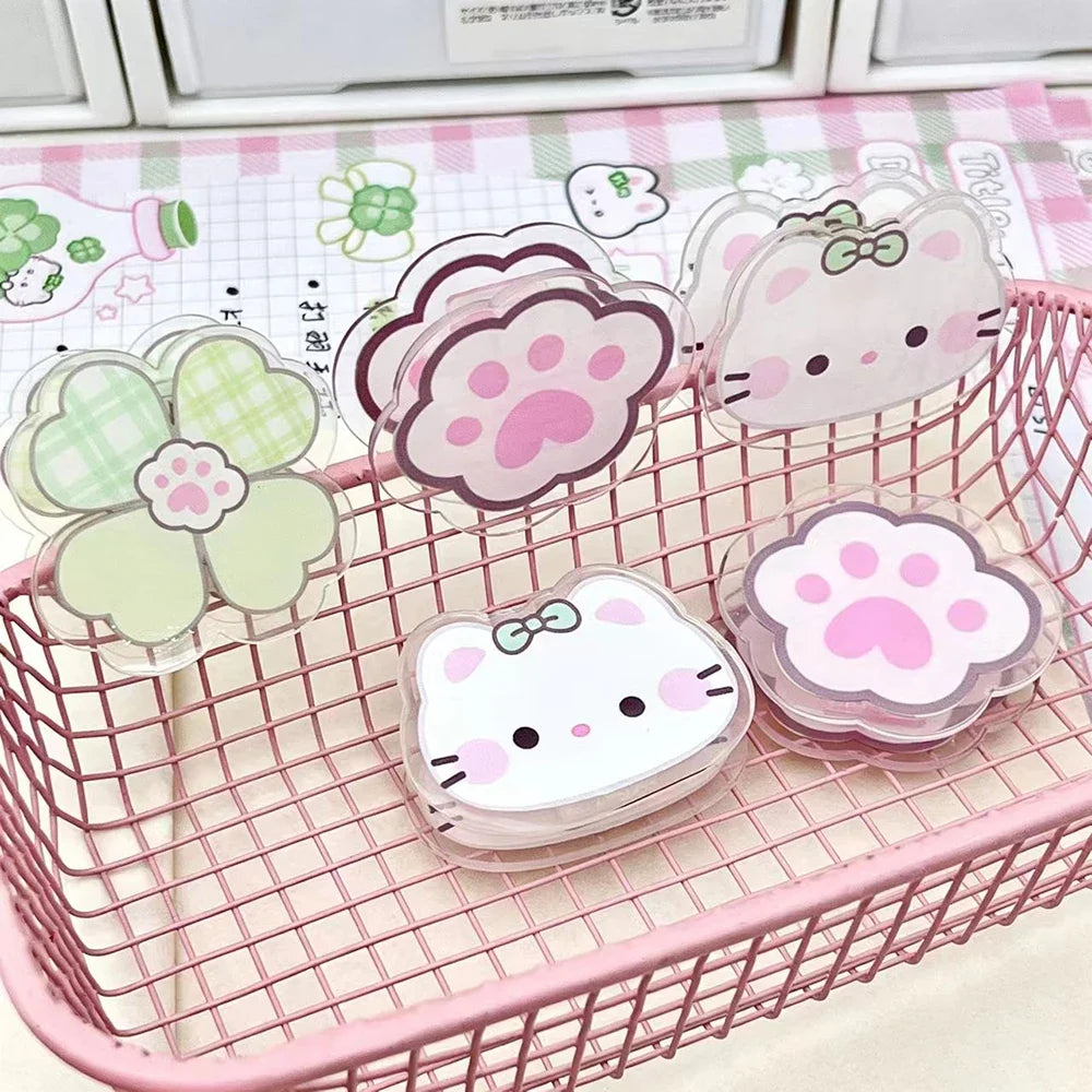 3 Acrylic Clip Simple Cute Double-sided Pattern Fresh Long Tail File