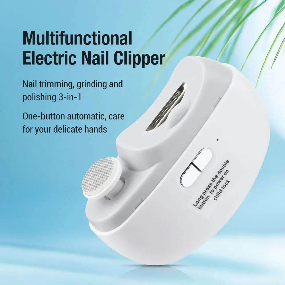 AFDEAL Electric Nail Clipper & Polisher with LED – Baby & Adult