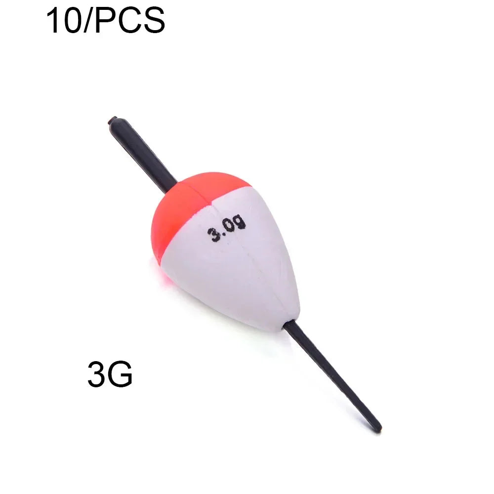 10-Pack Foam Fishing Floats – Big Belly Long Casting Bobbers