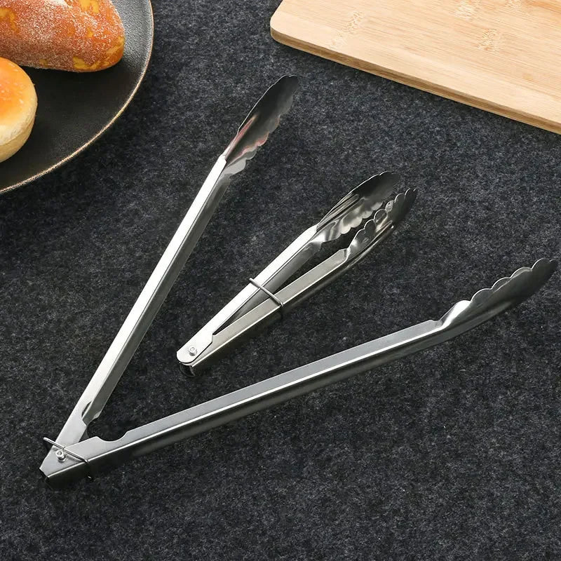 Long Handle Stainless Steel Tongs – BBQ, Salad & Kitchen