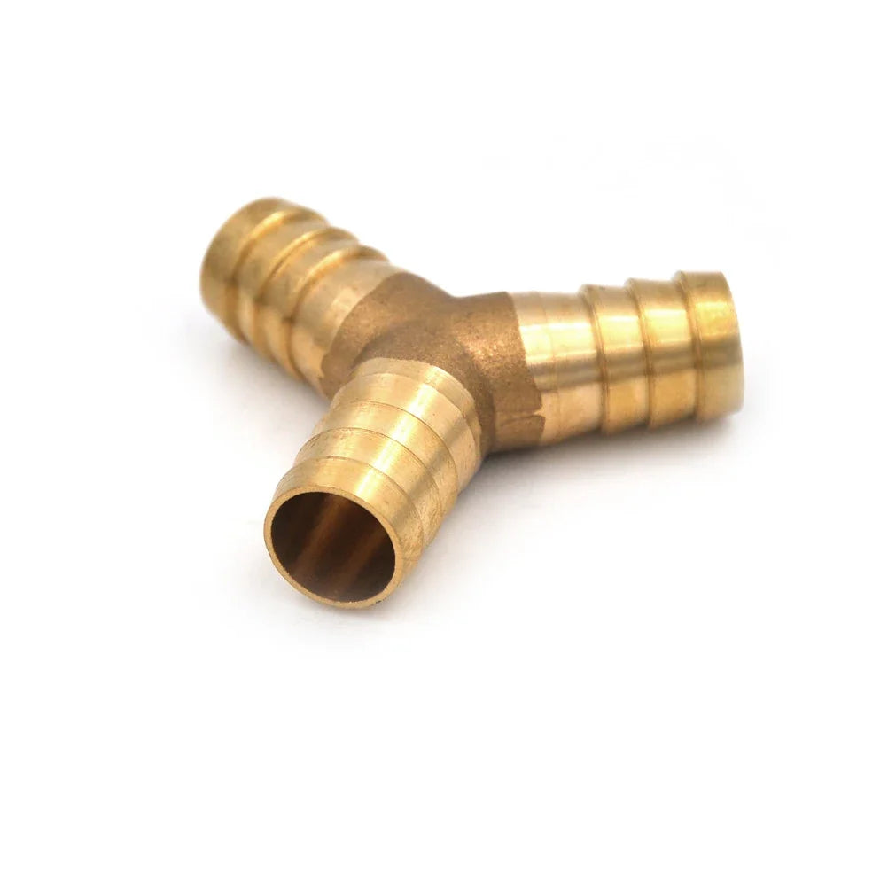 Brass Barbed Y Splitter Connector – Air & Fuel Hose Fitting
