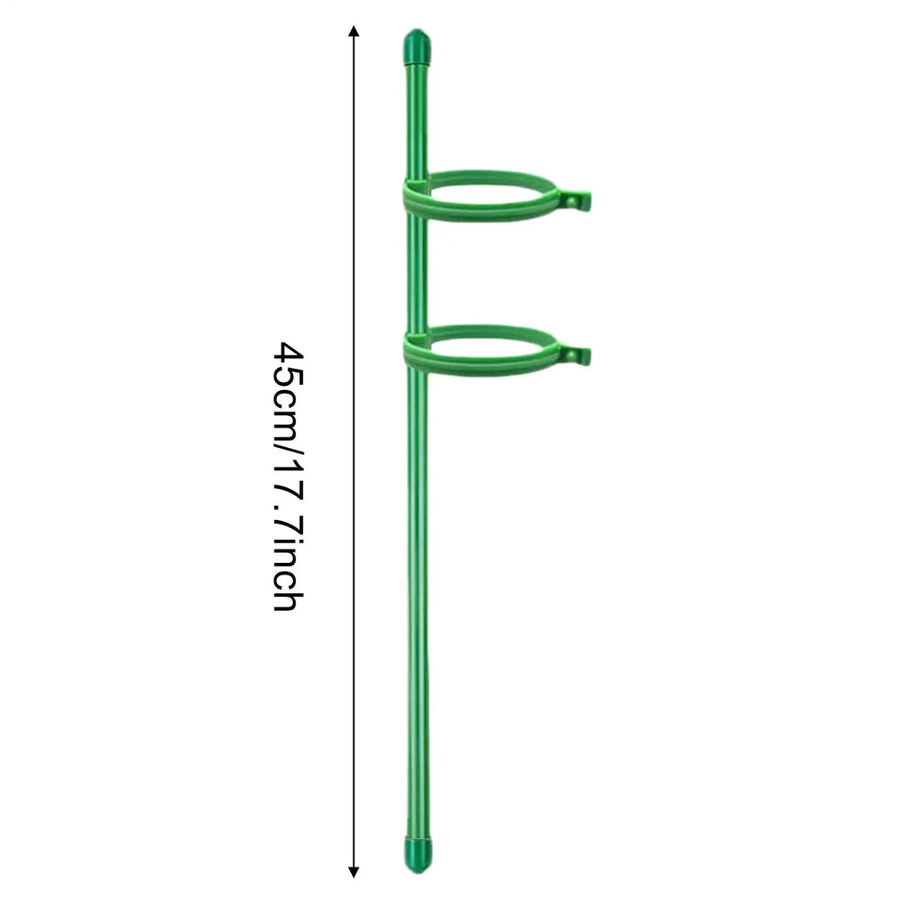 10-Pack Adjustable Plant Support Stakes with Clips – 45cm