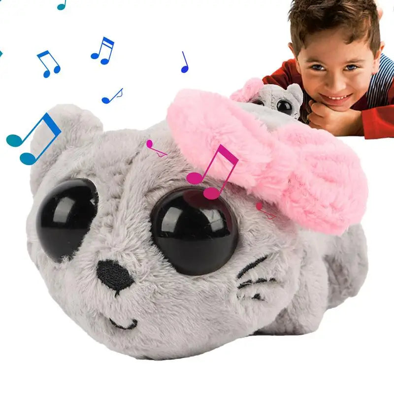 Sad Hamster Plush Toy Doll Built-in Violin Sound Soft Cuddly Cute