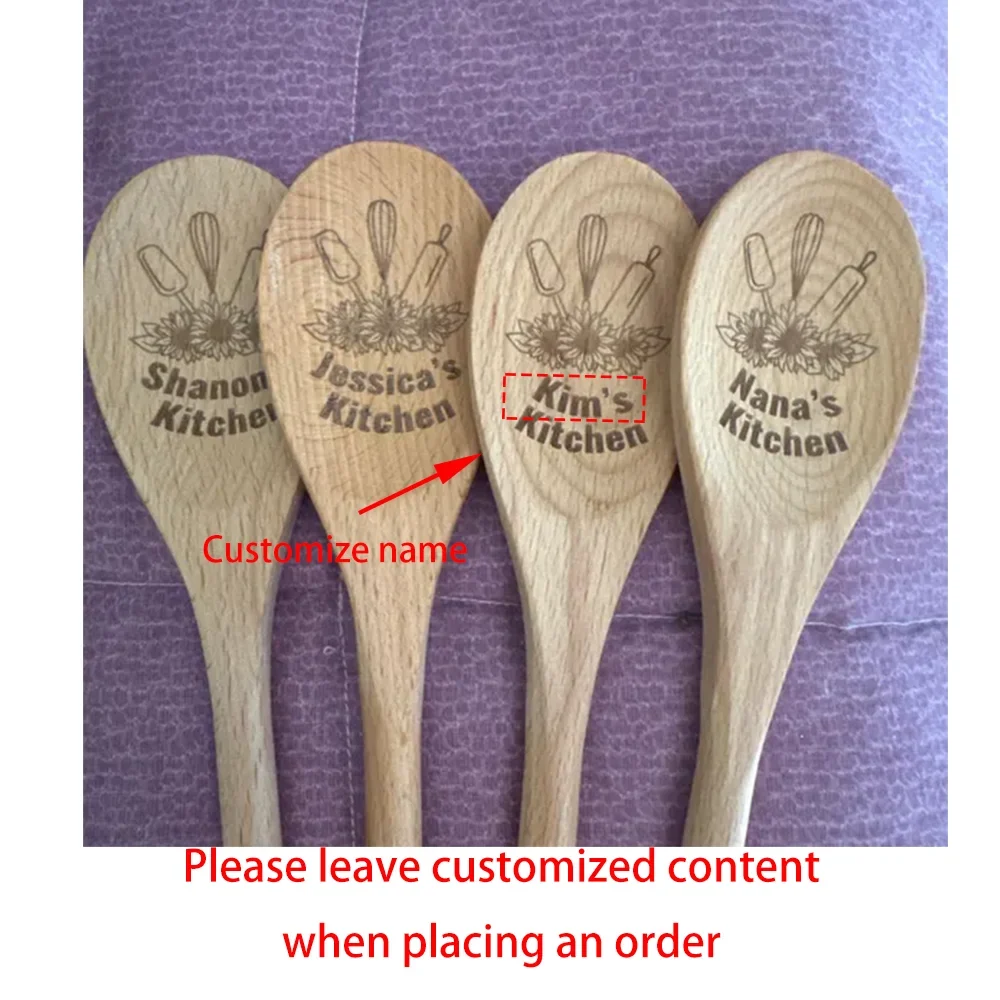 Custom Engraved Wooden Spoon | Personalized Kitchen Gift