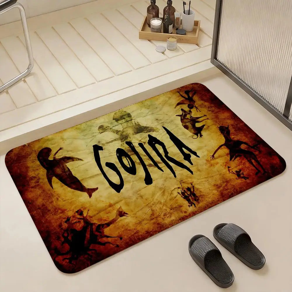 Gojira Band Flannel Floor Mat – Non-Slip Soft Indoor Rug