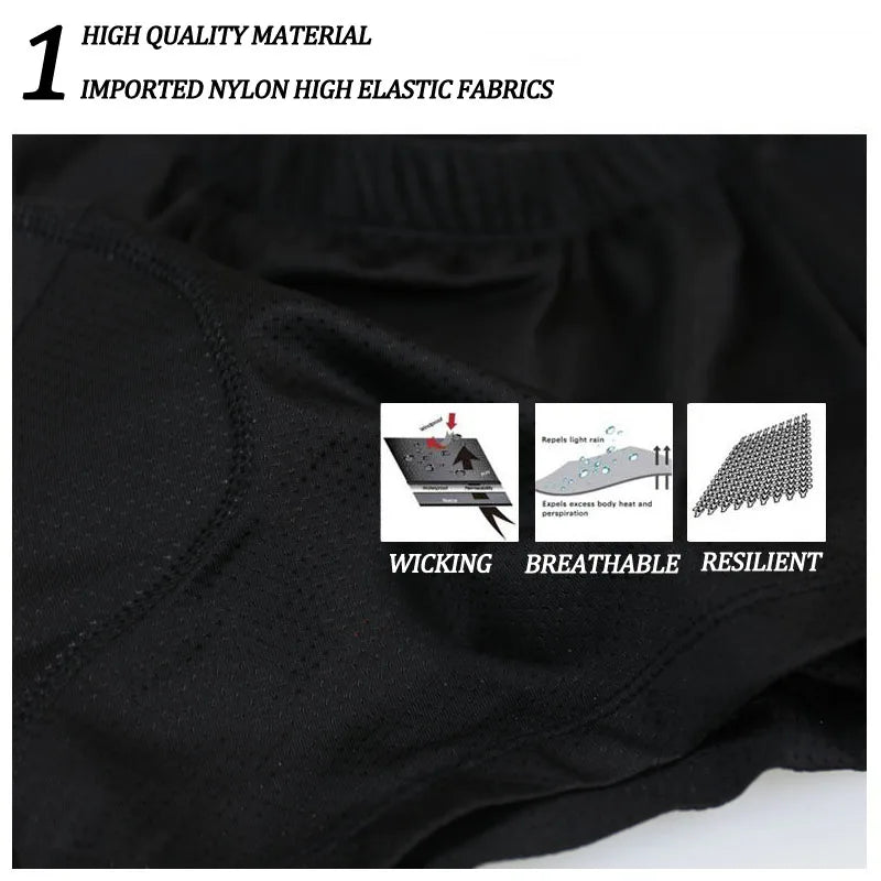 X-Tiger Men's 5D Gel Pad Cycling Shorts – Breathable, Quick Dry