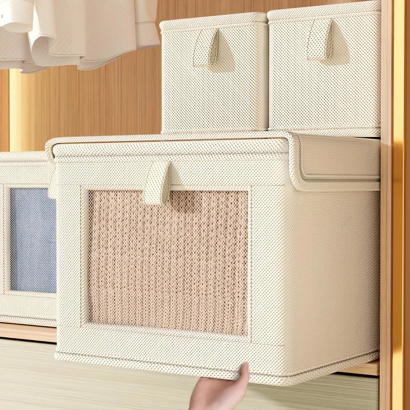 Foldable Oxford Cloth Storage Box with Transparent Window