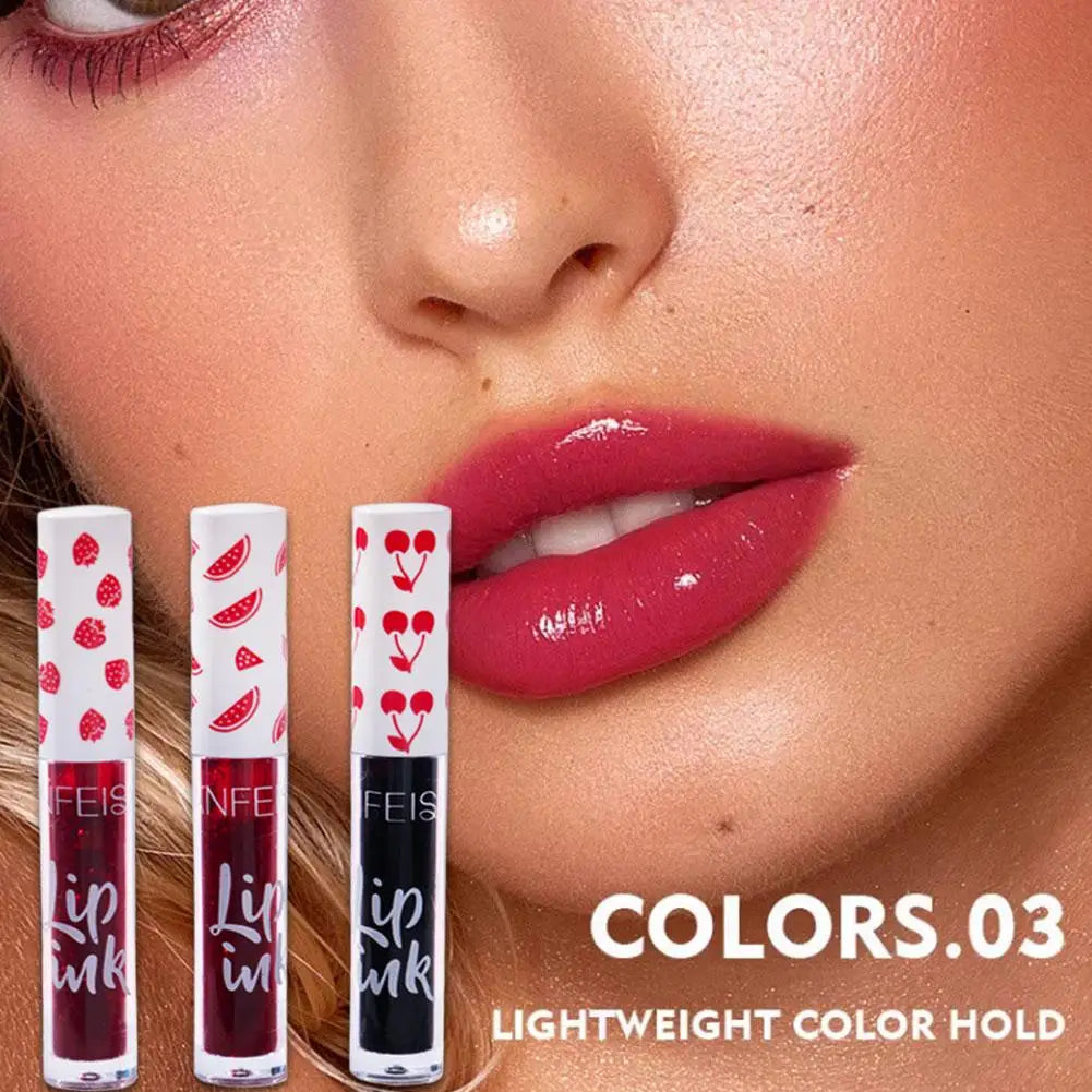 Moisturizing Liquid Lip Tint & Gloss – 3 Fruit Shades