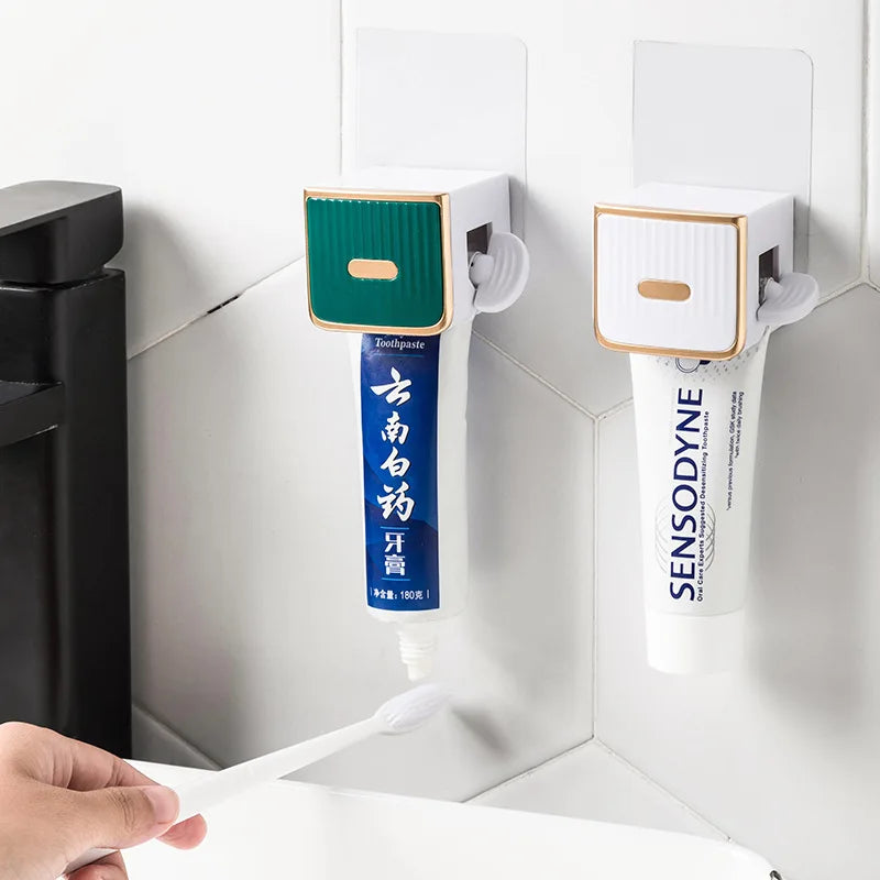 Wall-Mounted Toothpaste Squeezer & Tube Dispenser Holder