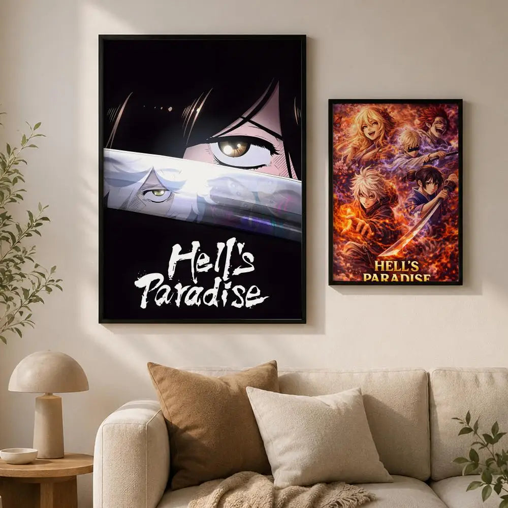 Hell's Paradise Anime PVC Wall Poster – Peel & Stick HD Art