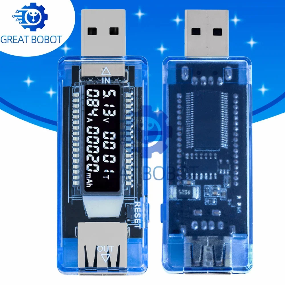 USB Charger Tester – Voltage, Current & Battery Capacity Meter