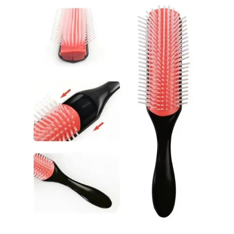 9-Row Detangling Hairbrush | Scalp Massager Styling Brush