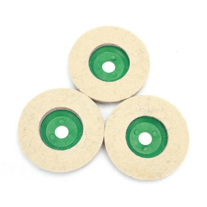 4" Wool Polishing Buffing Pads for Angle Grinder – 3 or 10 Pack