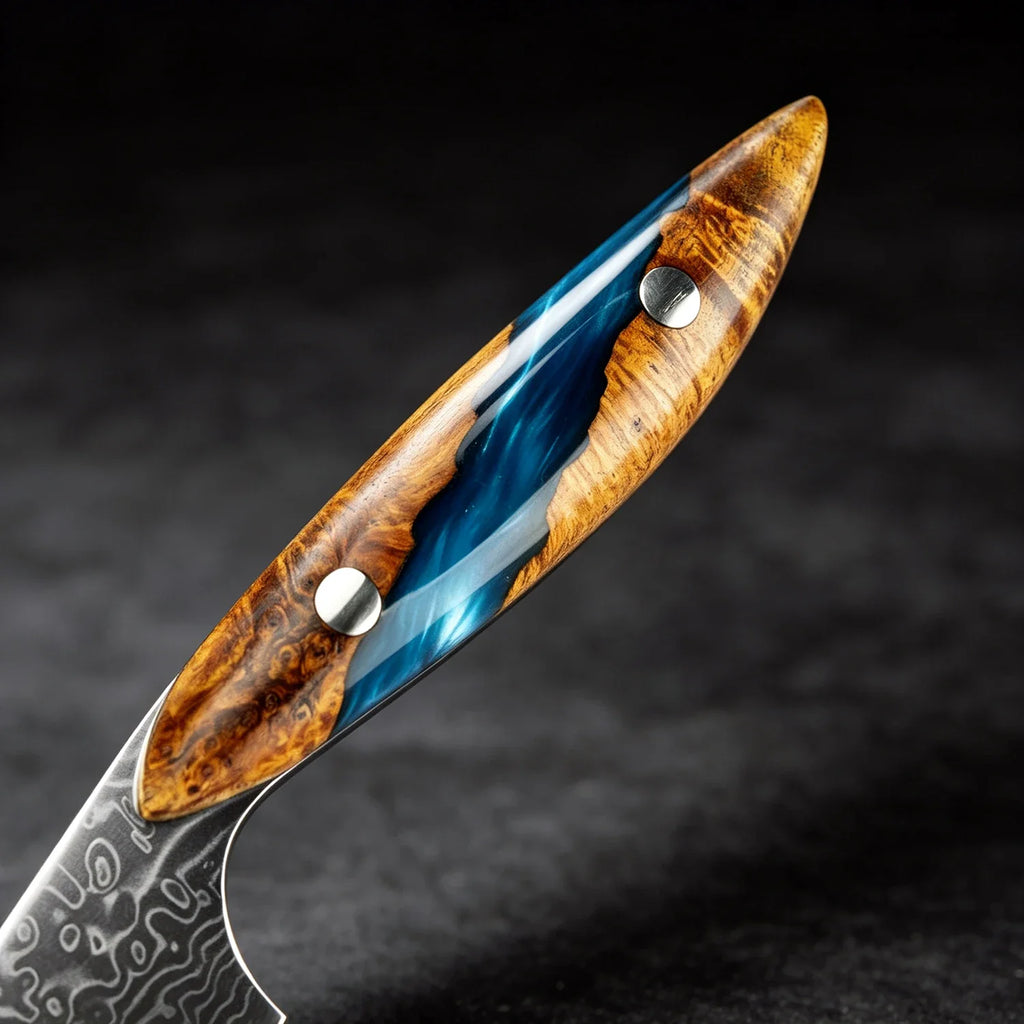 XITUO Damascus Steel Steak Knives Set 1–4 | Full Tang Handle