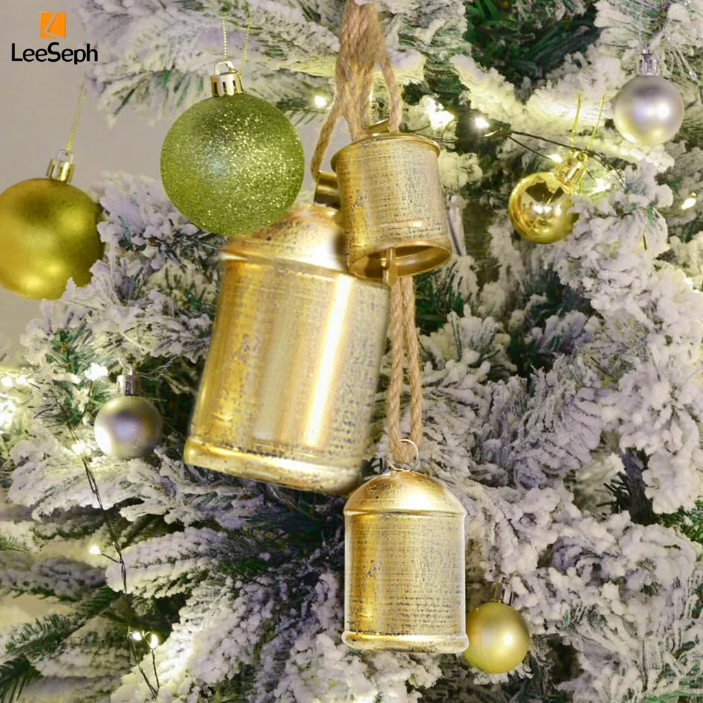Leeseph Christmas Hanging Bell Ornaments Metal Bells Festive Holiday