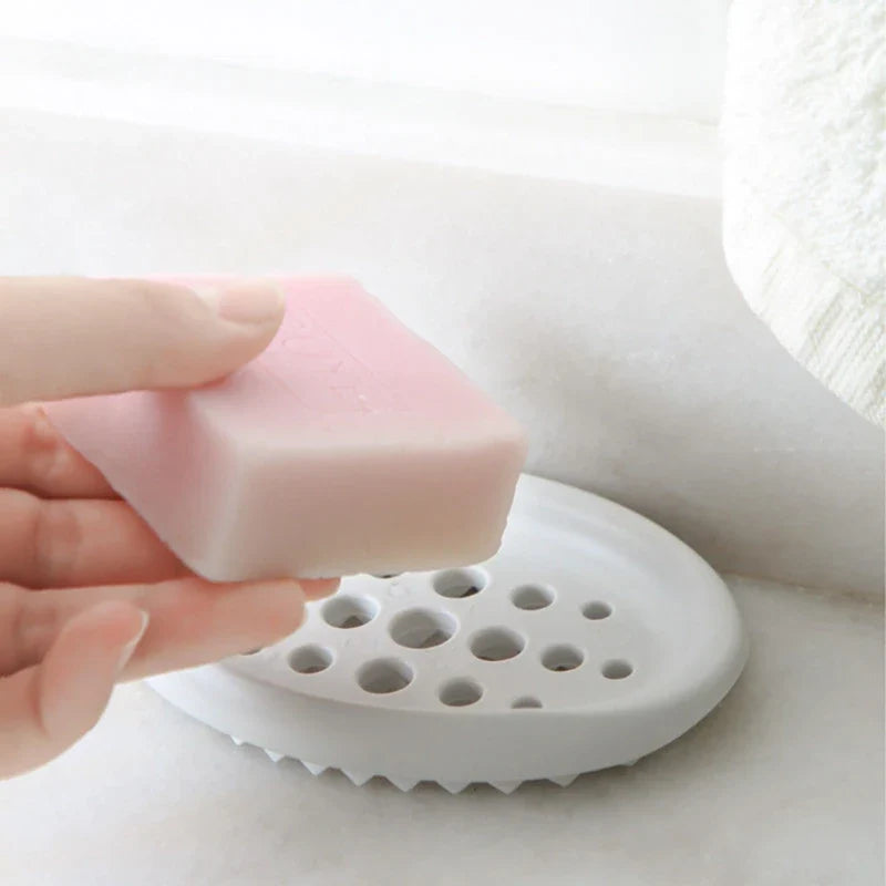 Silicone Soap Drain Box Filter Tray Bathroom Kitchen Waterproof