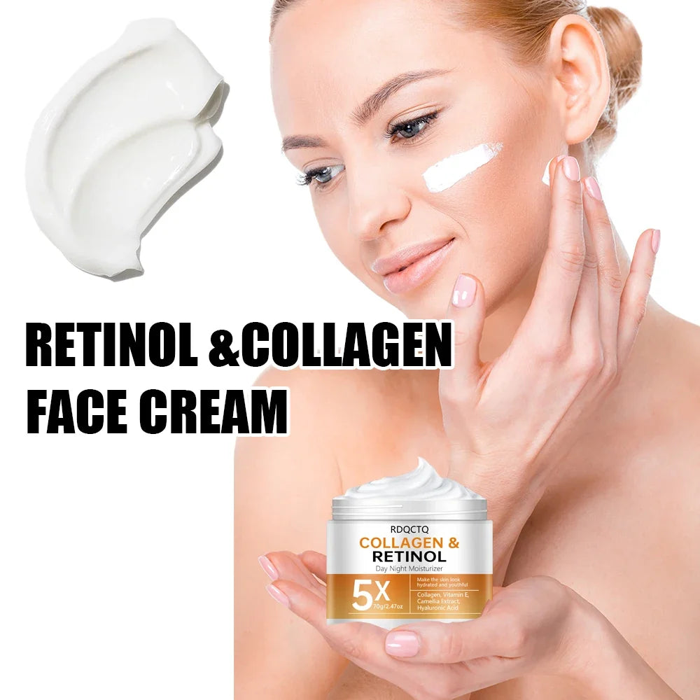 Retinol Collagen Day & Night Cream | Hyaluronic Acid + Vitamin E