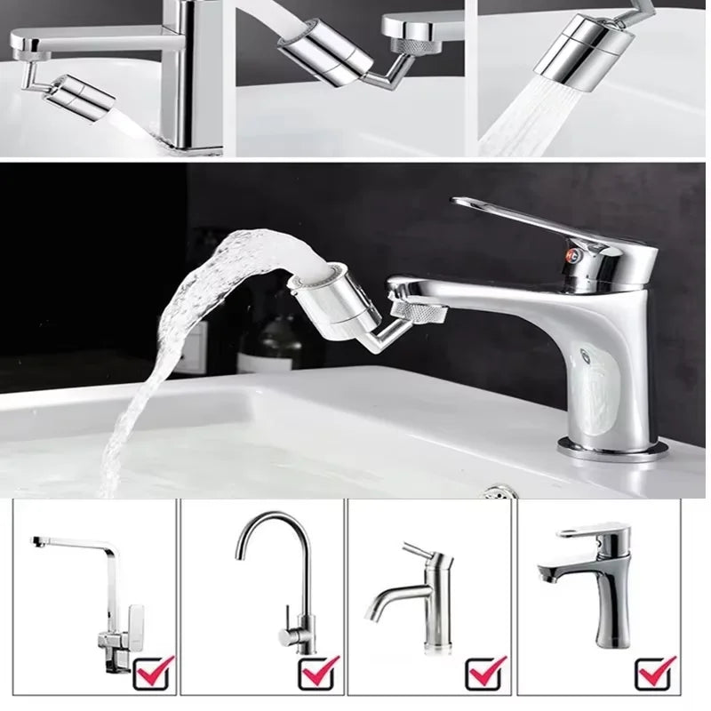 720° Rotating Faucet Aerator | Splash-Proof Water Saver Nozzle