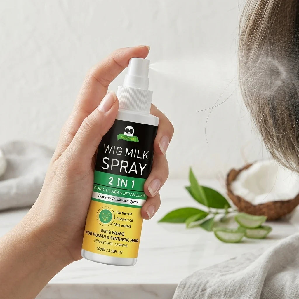 2-in-1 Wig Milk Spray | Anti-Frizz Leave-In Conditioner 100ml