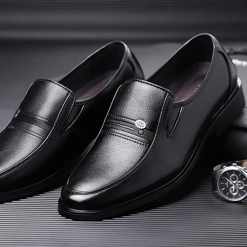 YBQJOO Men's Slip-On Loafers – Business Casual Flat Shoes