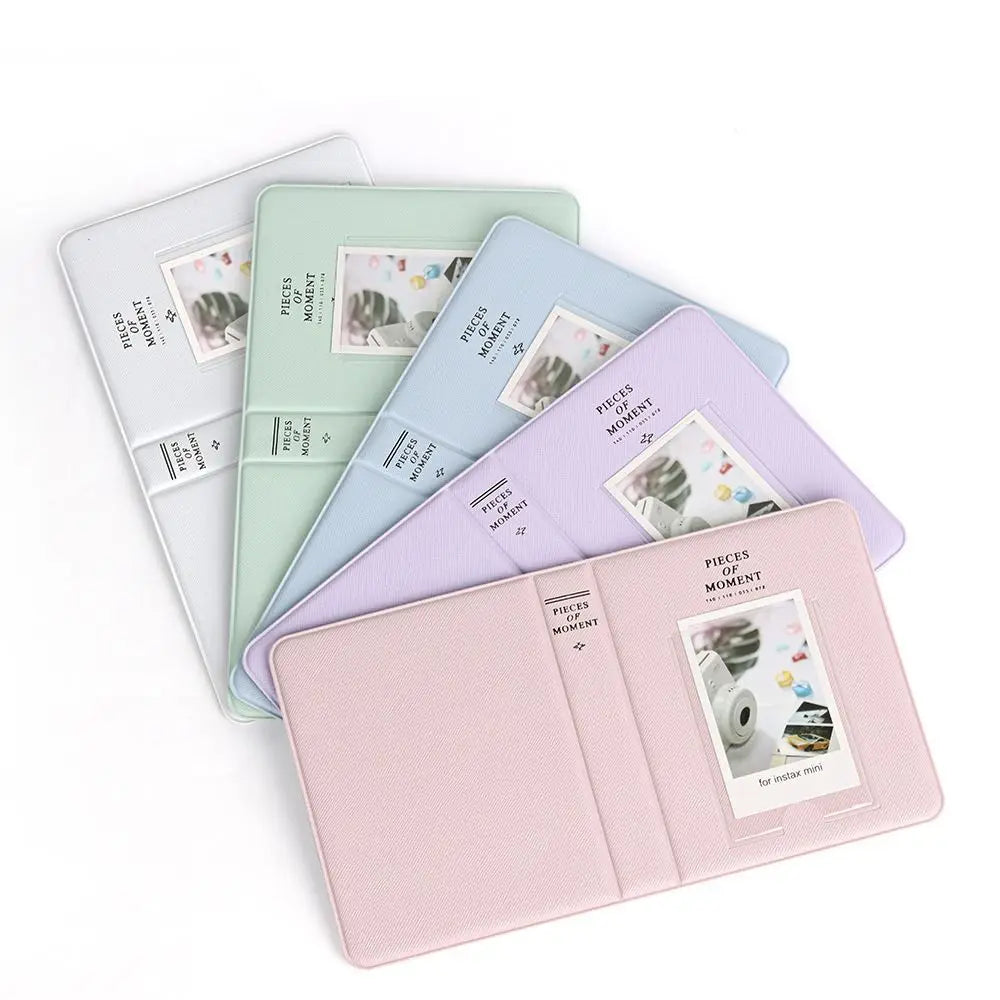 64-Pocket Instax Mini Photo Album – PU Leather 3" Picture Book