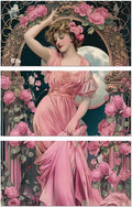 Peacoblue Victorian Lady Rub-On Transfer Decals 6×12" 3-Pack