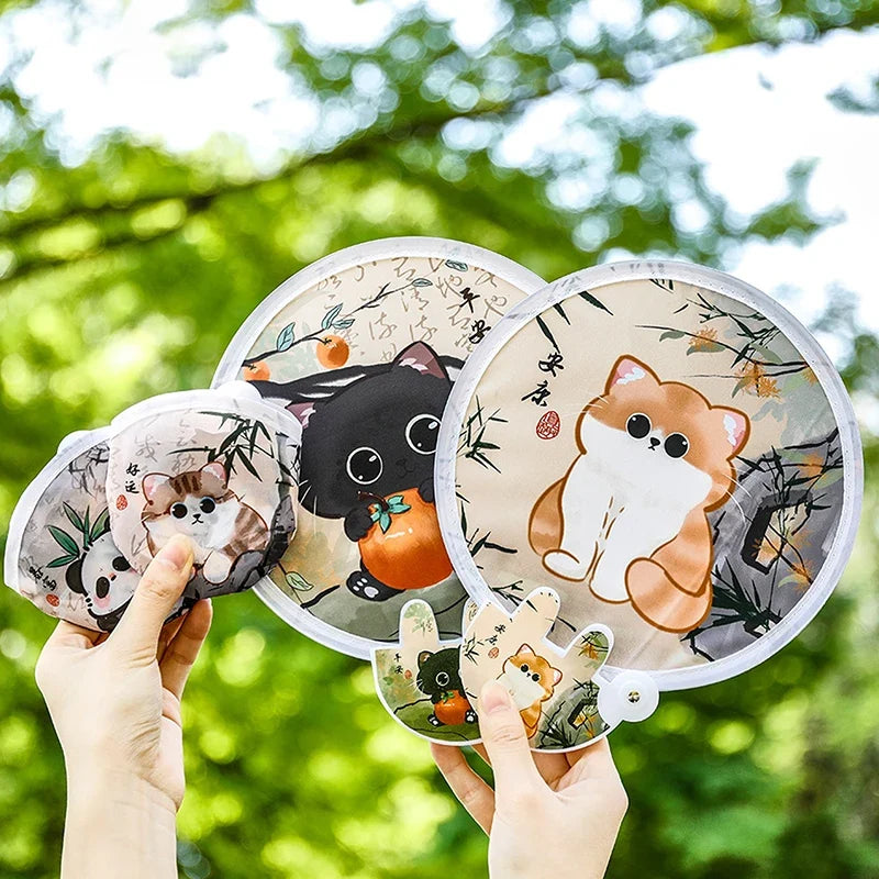 Cartoon Folding Hand Fan for Kids – Portable Summer Fan