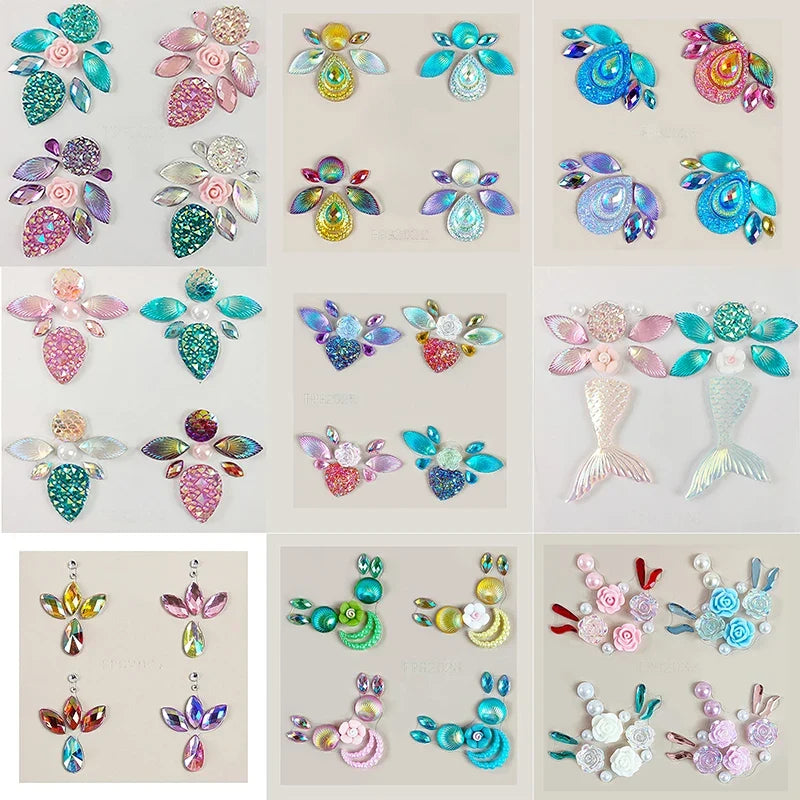 3D Face Rhinestone Stickers – Crystal Body Art Jewels 8 Styles