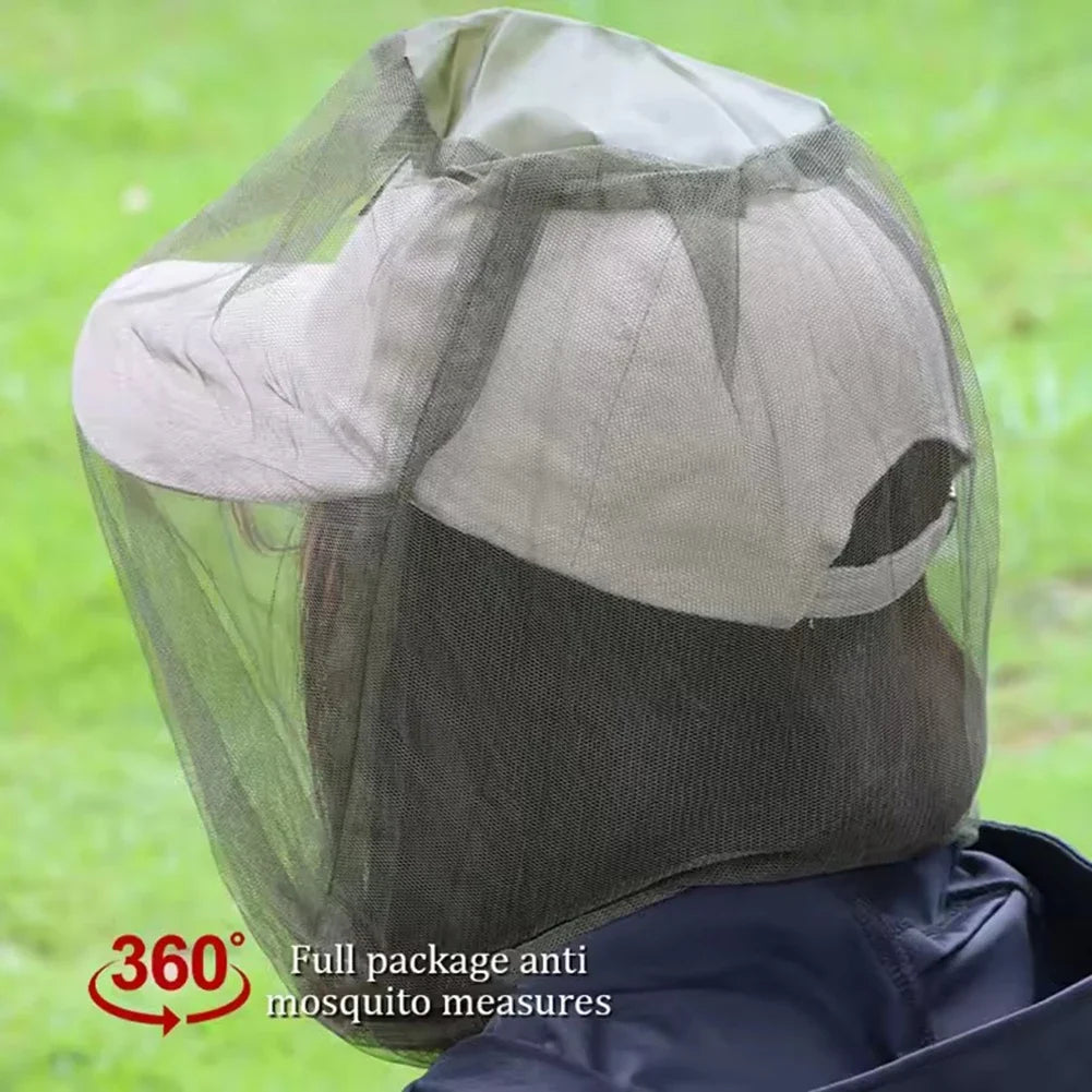 Mosquito Head Net Hat – Bug Face Shield for Camping & Hiking